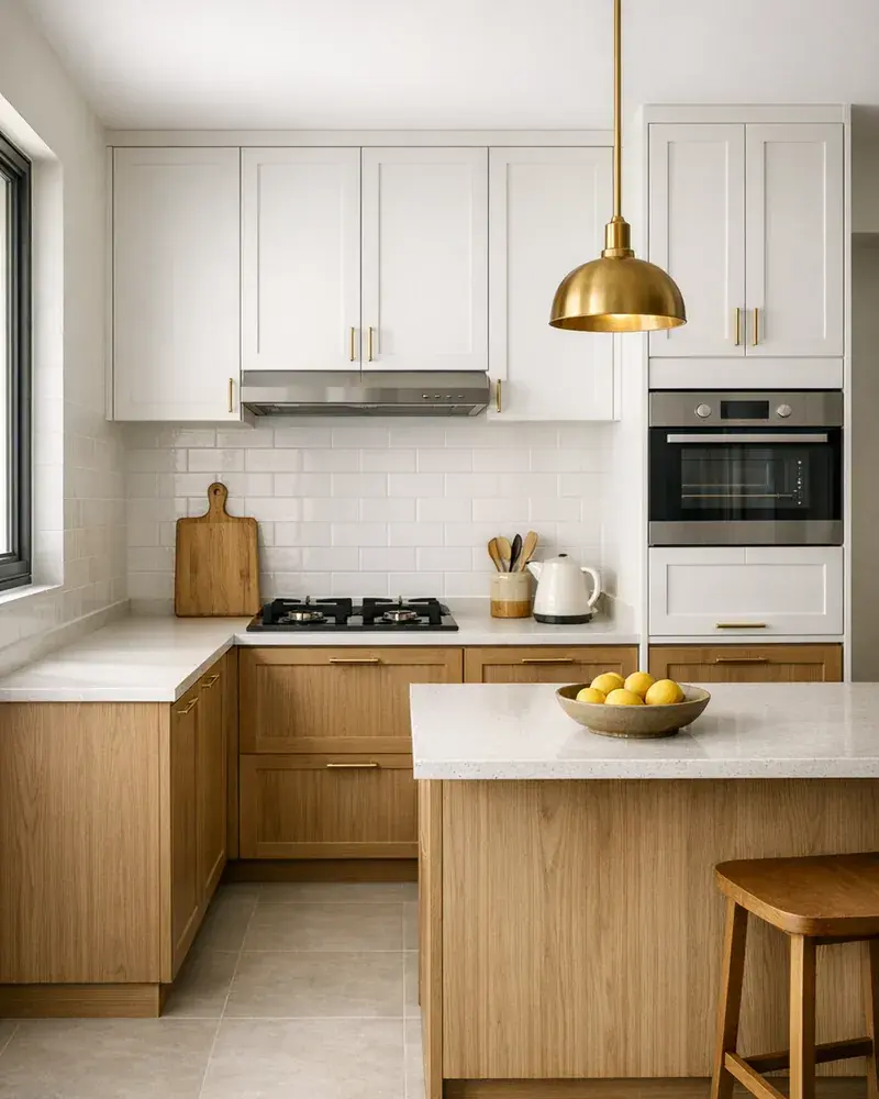 HDB-inspired residential preview with efficient kitchen planning and practical warmth